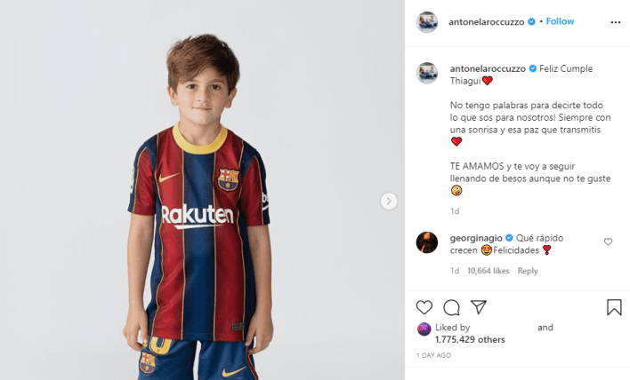 Ngiye ifoto y'umwana wa Messi