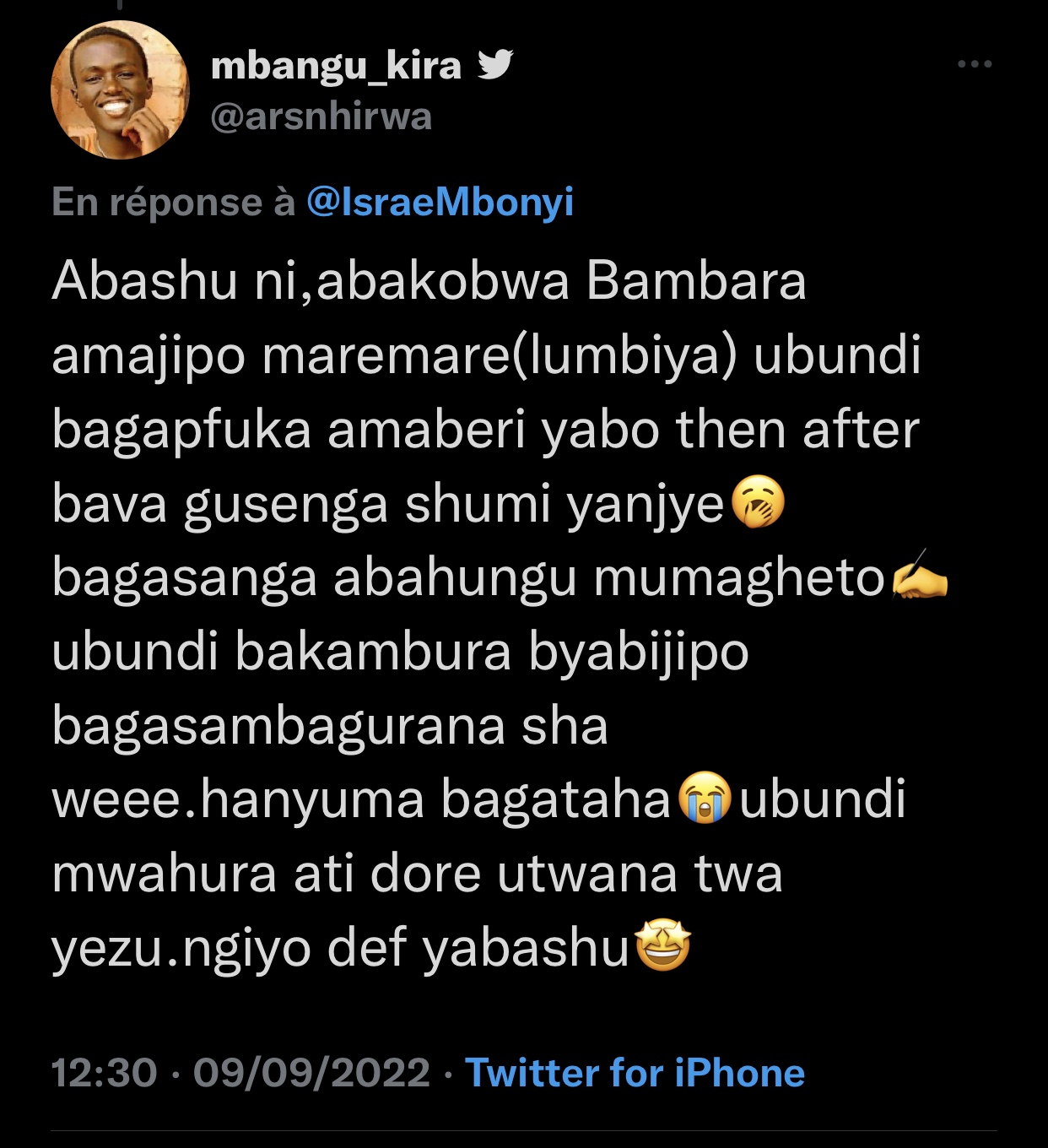 Abakoresha Twitter Basubije Israël Mbonyi Washakaga Kumenya Igisobanuro ...