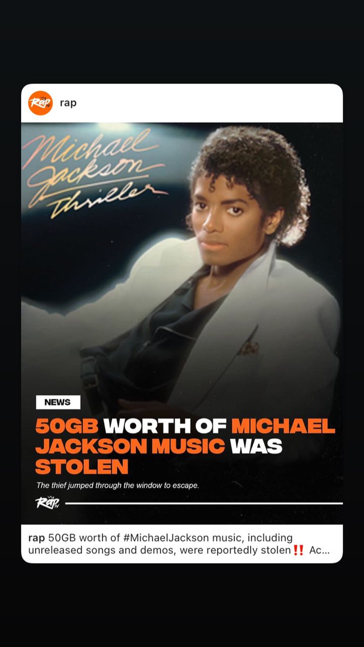 Ibikorwa bya Michael Jackson yibwe bihwanye na GB 50