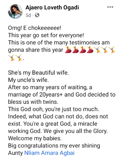 Umuryango w'uyu mubyeyi ufite amashimwe akomeye ku Mana