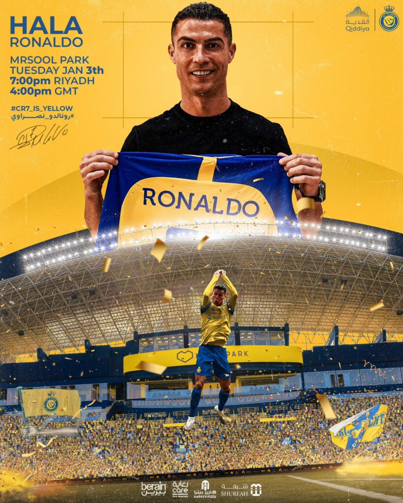Cristiano Ronaldo azerekanwa kuri uyu wa kabiri mu mwambaro wa Al Nassr Fc