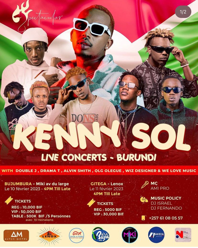 Kenny Sol agiye gukorera igitaramo i Burundi