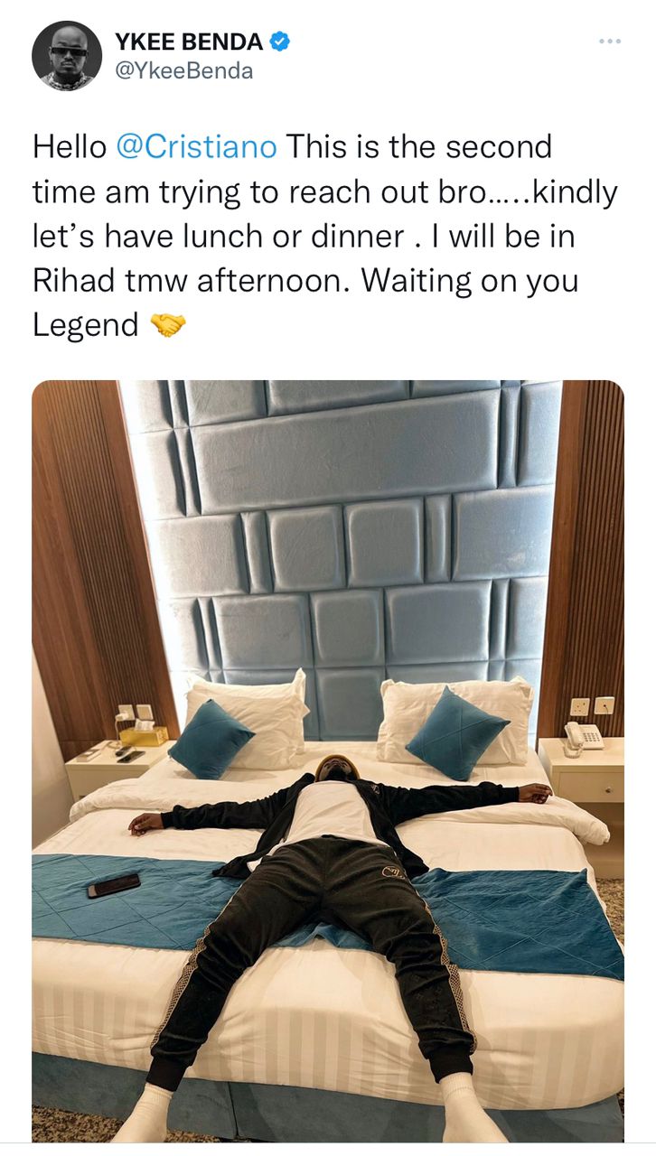 Ykee Benda yasabye ubugira kabiri Cristiano ko bahura ariko ntarasubizwa