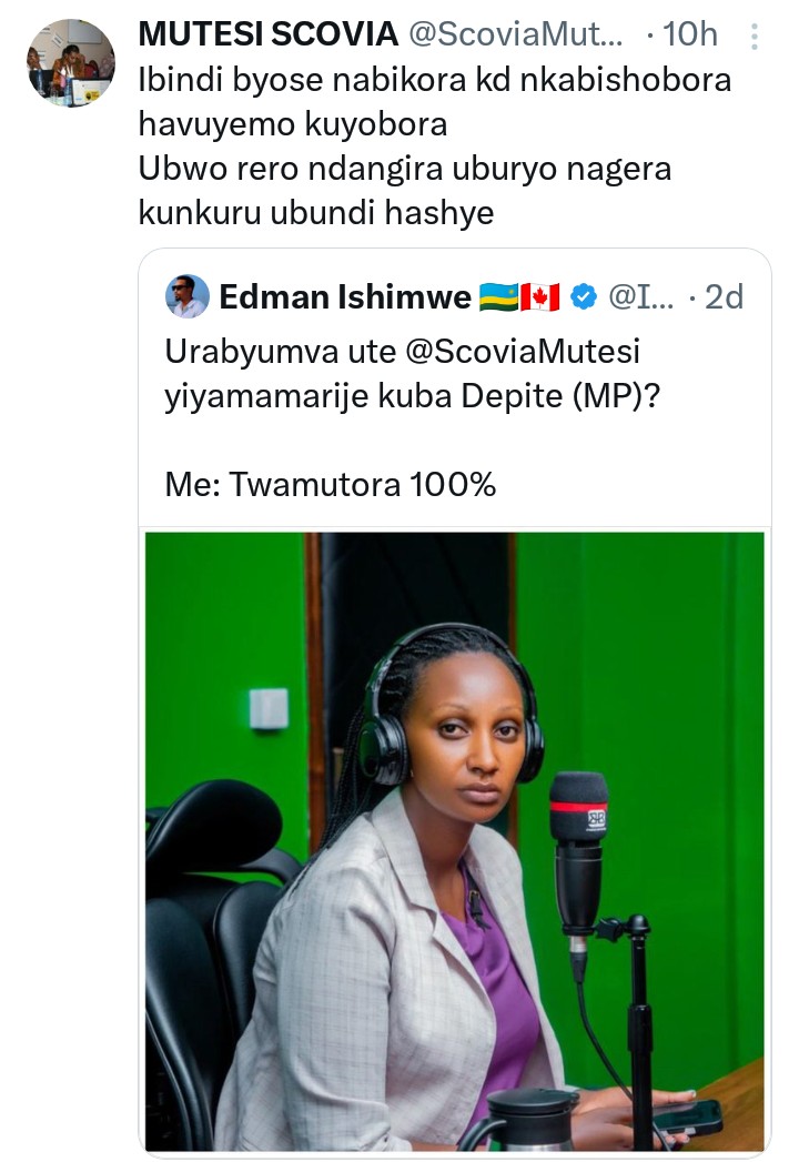 Imbamutima za Scovia Mutesi ku busabe bwo kwiyamamariza kuba umu Depite ...