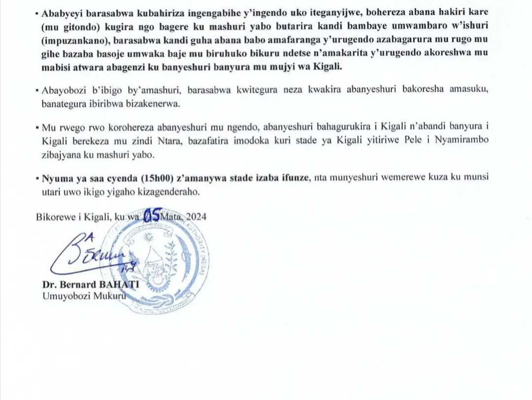 NESA Isohoye Itangazo Rigaragaza Uko Abanyeshuri Bazasubira Ku Ishuri ...